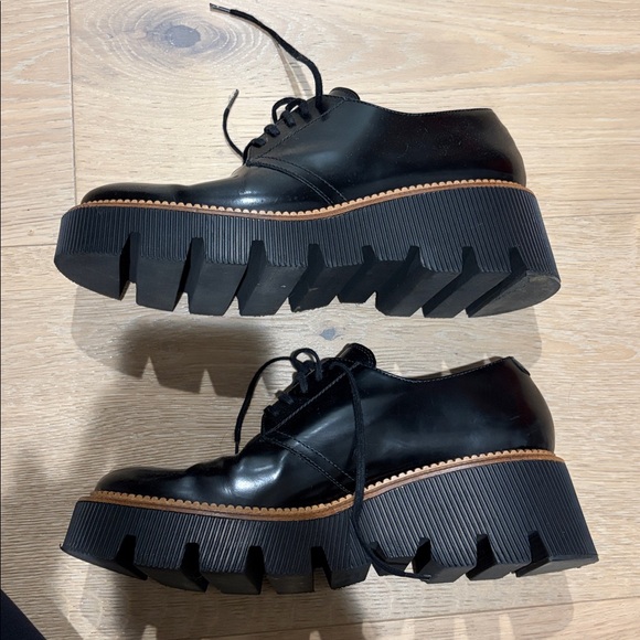 EUC Freda Salvador Bobbie Platform Lace Up Oxfords Sz 10.5 - Picture 3 of 11